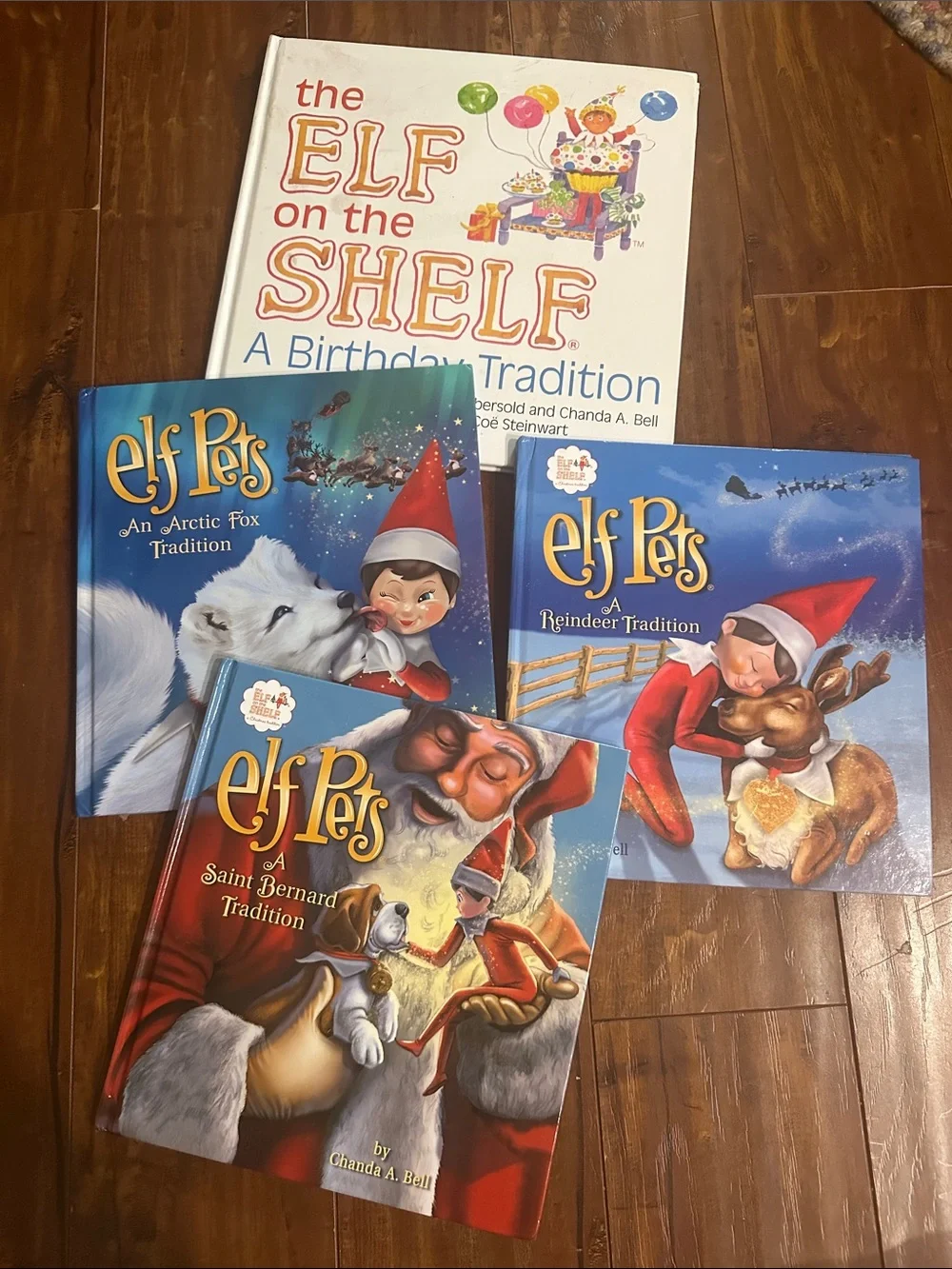 Elf on the Shelf Elf Pets Hardcover Book Lot 4 Reindeer Arctic Fox Birthday